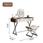 LUXORA DR1028 Lacquered Dressing 80-120cm Rock Countertop Cabinet Table