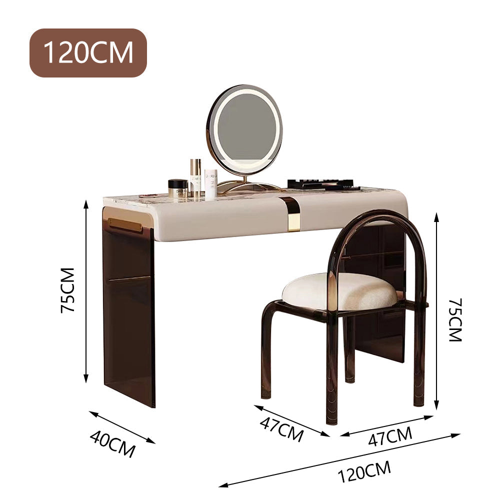 LUXORA DR1029 80-120cm Rock Solid Dressing Cabinet Countertop Wood Table