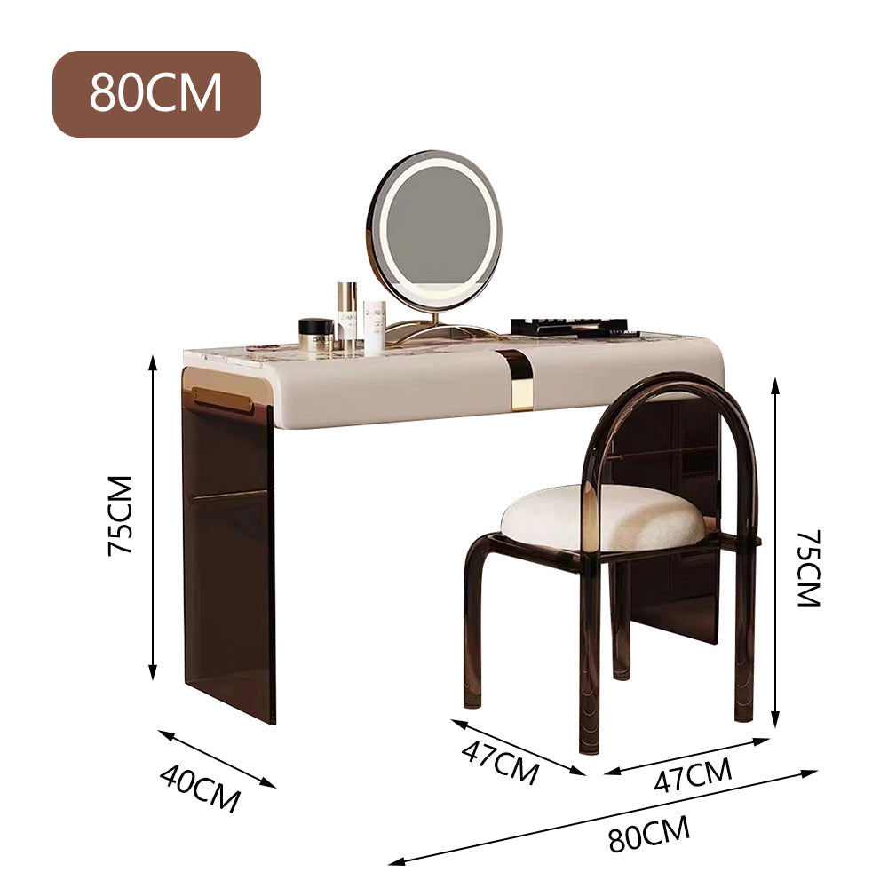 LUXORA DR1029 80-120cm Rock Solid Dressing Cabinet Countertop Wood Table