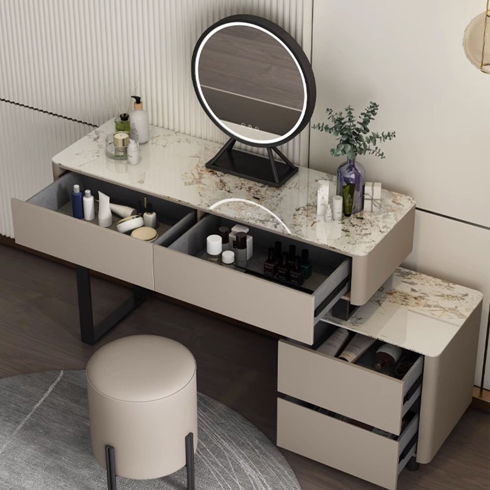LUXORA DR1030 80-120cm Dressing Rock Countertop Wood Solid Cabinet Table