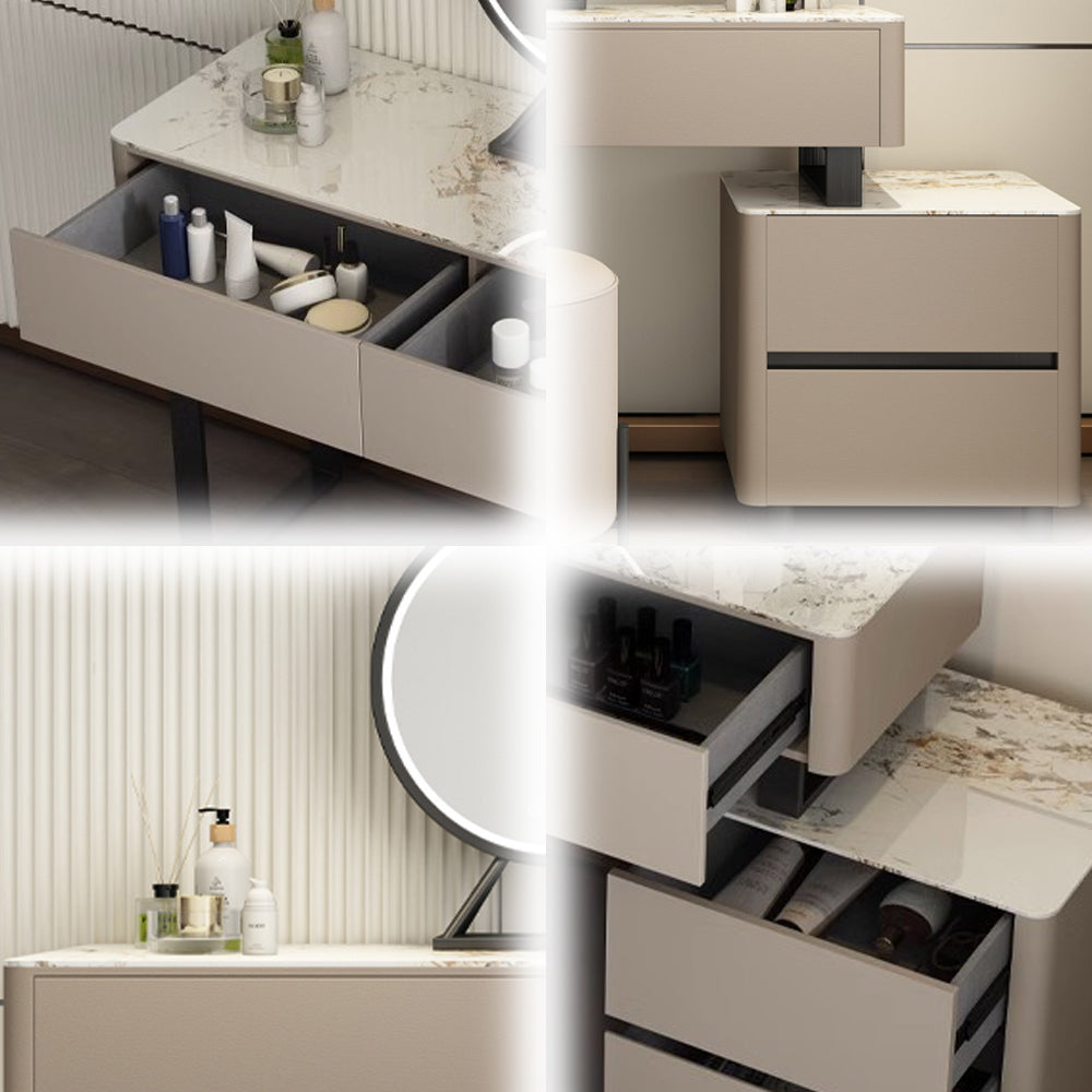 LUXORA DR1030 80-120cm Dressing Rock Countertop Wood Solid Cabinet Table