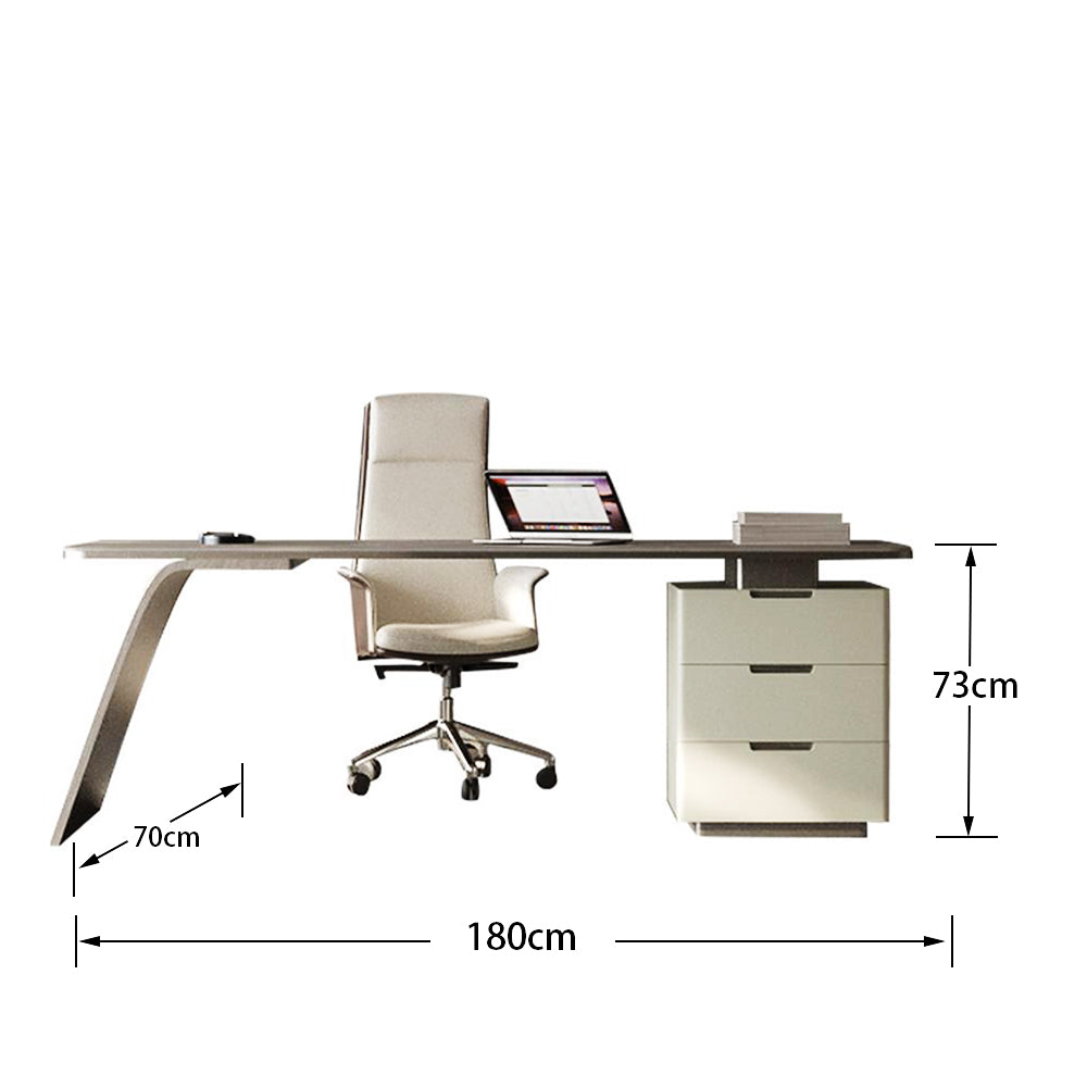 LUXORA WD1032 Style 140/160/180 Minimalist Sintered Stone Desk