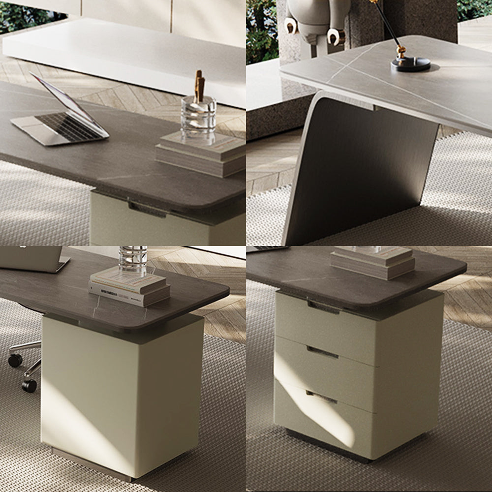 LUXORA WD1032 Style 140/160/180 Minimalist Sintered Stone Desk