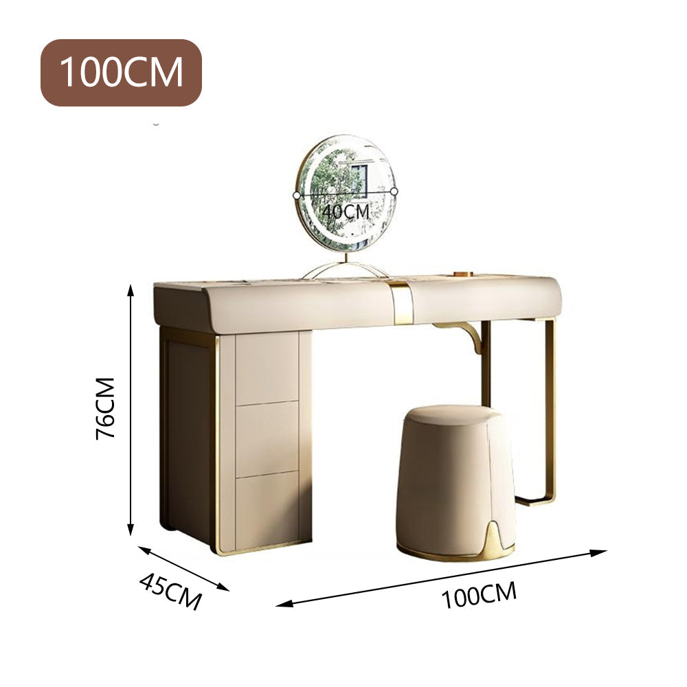 LUXORA DR1035 Lacquered Dressing Wood 100-120cm Tabletop Solid Table