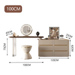 LUXORA DR1039 80-120cm Dressing Countertop Wood Rock Solid Cabinet Table