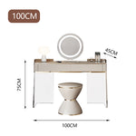 LUXORA DR1040 Solid Cabinet 80-120cm Wood Dressing Countertop Rock Table