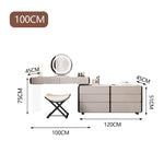 LUXORA DR1042 Wood Solid Acrylic Cabinet Support Dressing 80-120cm Table