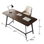 LUXORA WD1049 Wood Walnut Black 120/140/160CM Solid Minimalist Style Desk