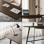 LUXORA WD1049 Wood Walnut Black 120/140/160CM Solid Minimalist Style Desk