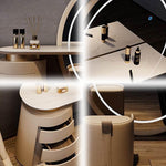 LUXORA DR1049 Tabletop Dressing Wood 150cm Lacquered Solid Table