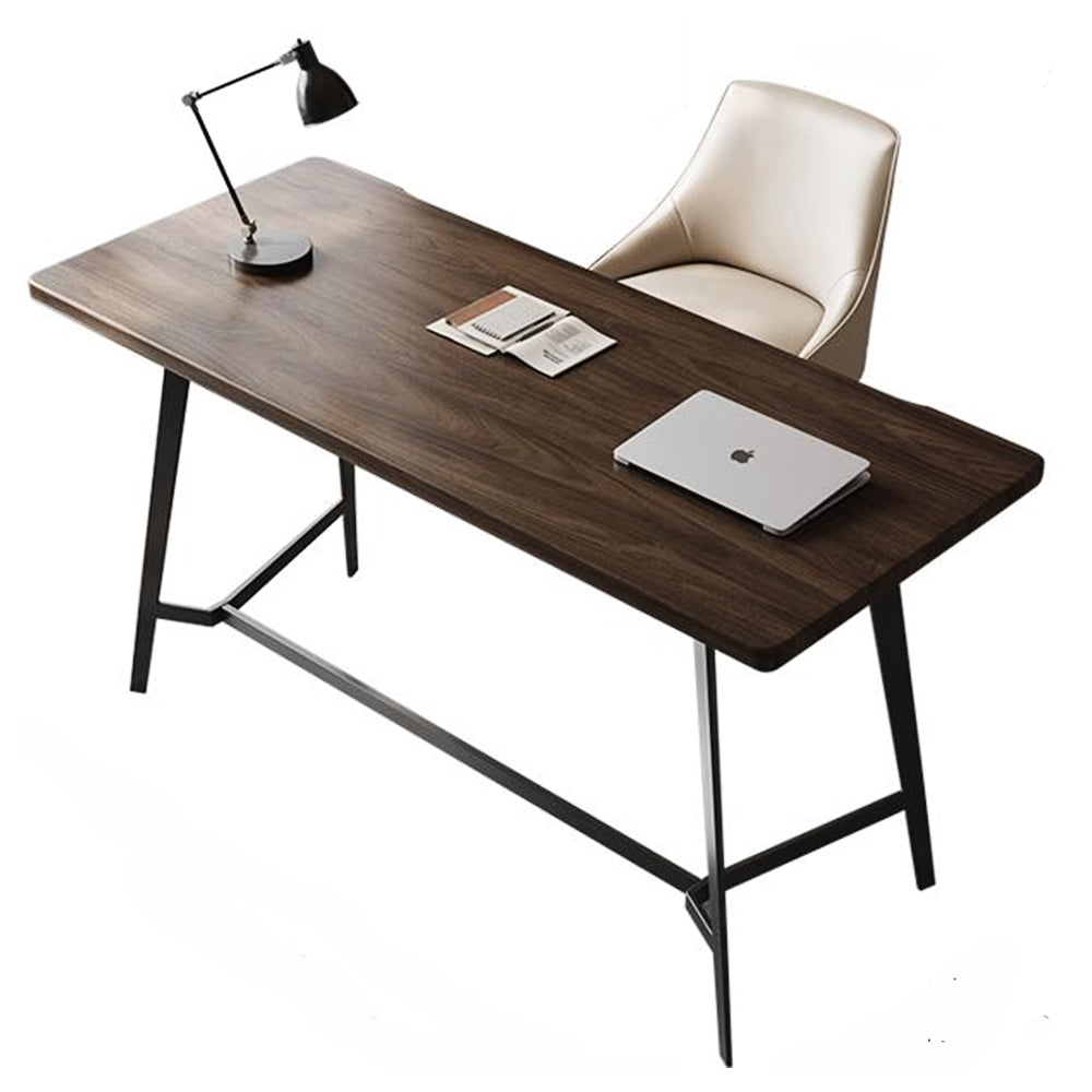LUXORA WD1049 Wood Walnut Black 120/140/160CM Solid Minimalist Style Desk