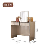 LUXORA DR1053 Dressing Lacquered Solid 100-120cm Modern Minimalist Wood Cabinet Table