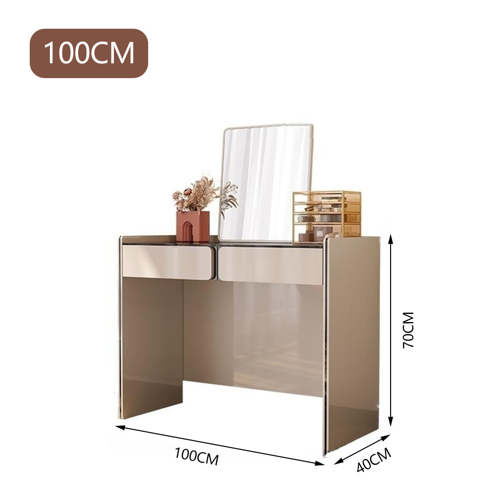 LUXORA DR1053 Dressing Lacquered Solid 100-120cm Modern Minimalist Wood Cabinet Table