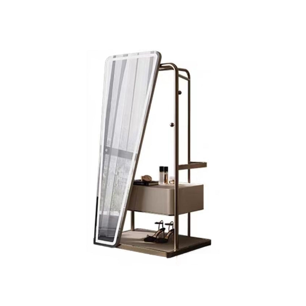LUXORA DR1057 80cm LED Multi-Functional Dressing Table Wood Solid With Cabinet Mirror