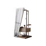 LUXORA DR1057 80cm LED Multi-Functional Dressing Table Wood Solid With Cabinet Mirror