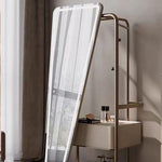 LUXORA DR1057 80cm LED Multi-Functional Dressing Table Wood Solid With Cabinet Mirror