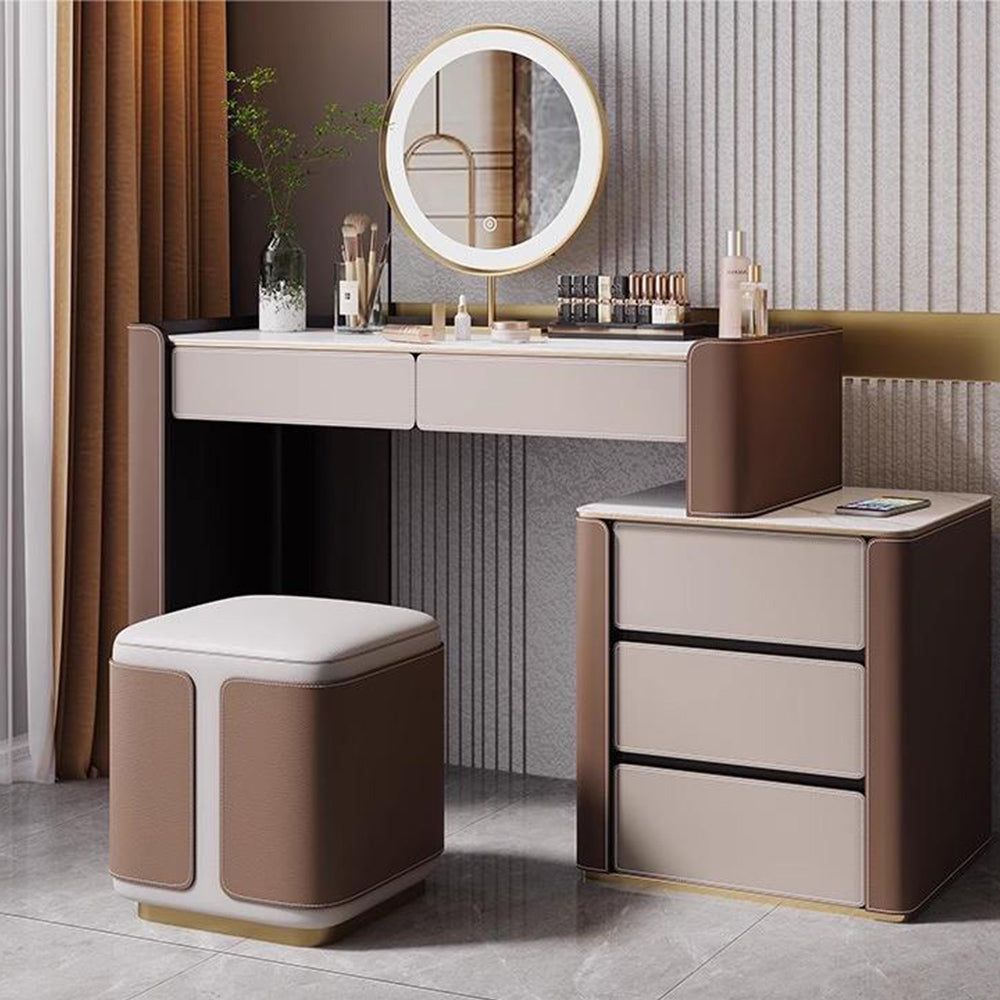 LUXORA DR1060 Dressing Lacquered Solid Tabletop Wood 80-120cm Table