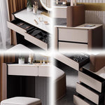 LUXORA DR1060 Dressing Lacquered Solid Tabletop Wood 80-120cm Table