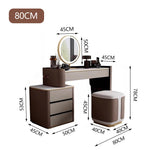 LUXORA DR1060 Dressing Lacquered Solid Tabletop Wood 80-120cm Table