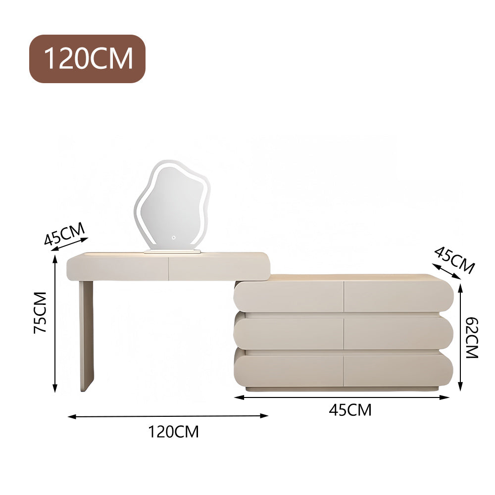 LUXORA DR1061 Dressing wood Tabletop 80-120cm Expandable Solid Table