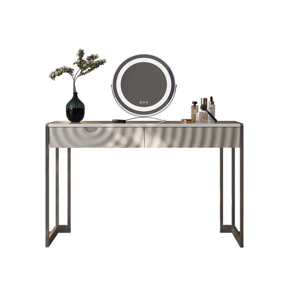 LUXORA DR1066 80-120cm Carbon Countertop Wood Dressing Base Steel Solid Table