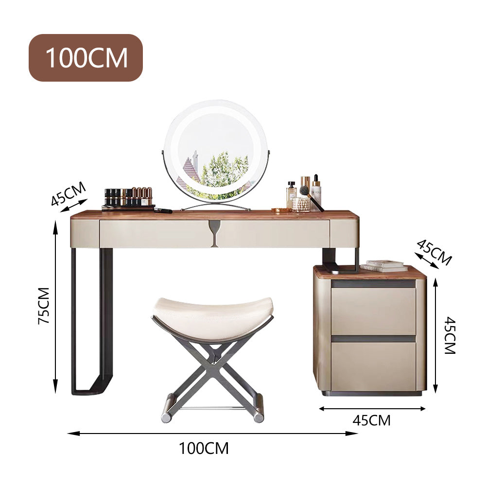 LUXORA DR1067 Countertop Dressing Walnut 80-120cm Wood Table