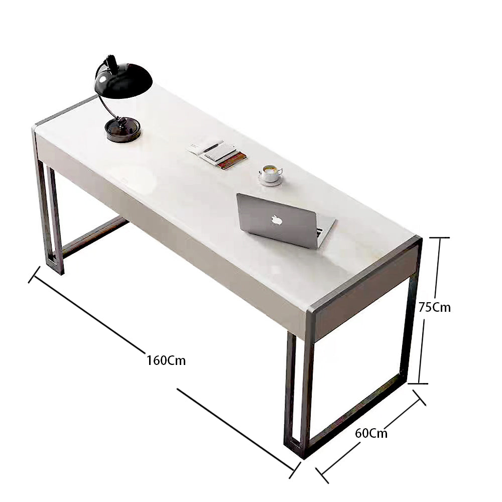 LUXORA DR1068 Minimalist Style Stone Supercrystal 120/140/160cm Desk