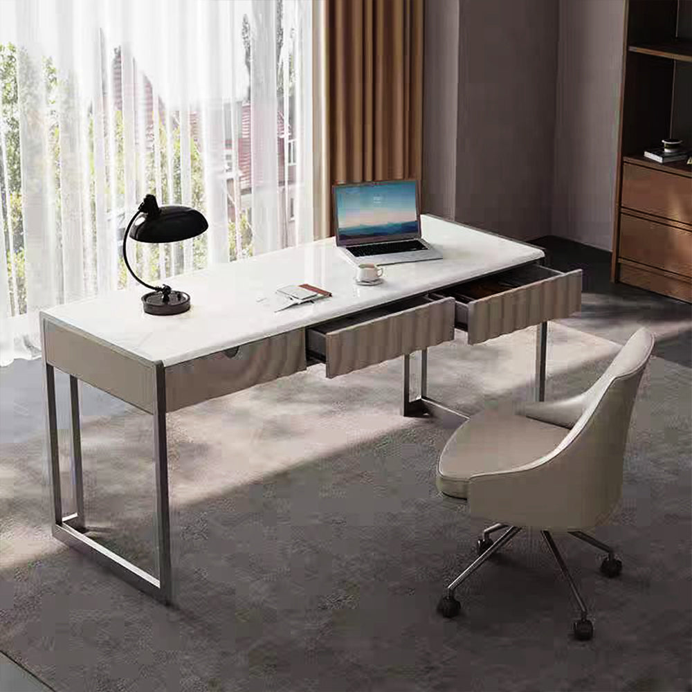 LUXORA DR1068 Minimalist Style Stone Supercrystal 120/140/160cm Desk