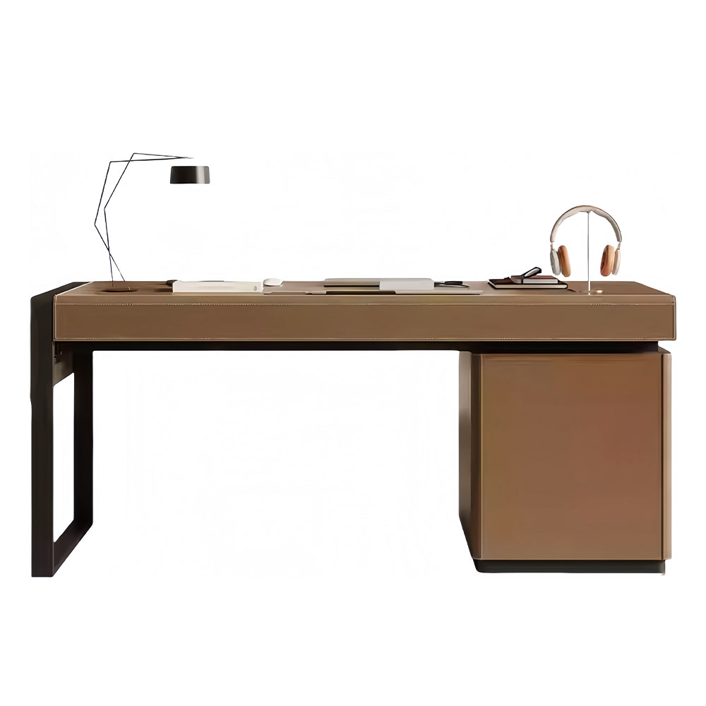 LUXORA DR1073 Style Luxury 120/140/160/180cm Leather Light Saddle Desk