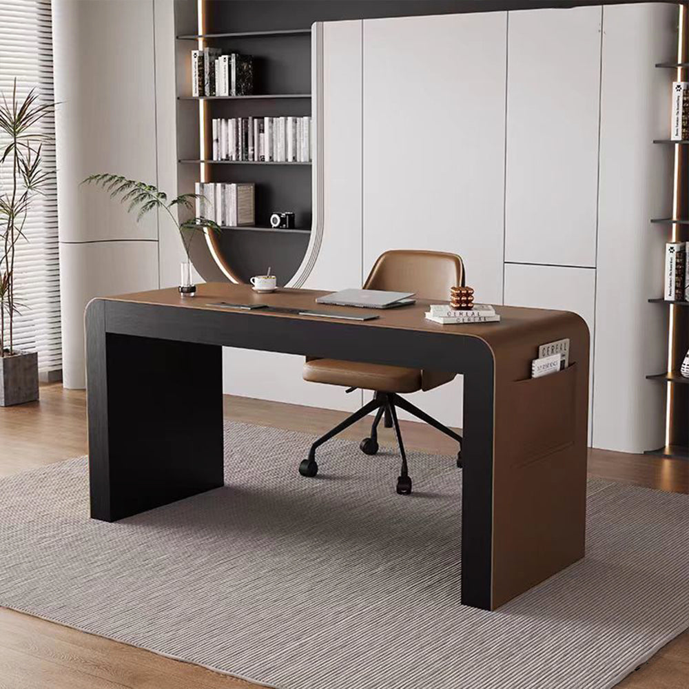 LUXORA DR1074 Minimalist Style 120/140/160/180cm Leather Saddle Fall Desk