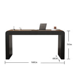 LUXORA DR1074 Minimalist Style 120/140/160/180cm Leather Saddle Fall Desk
