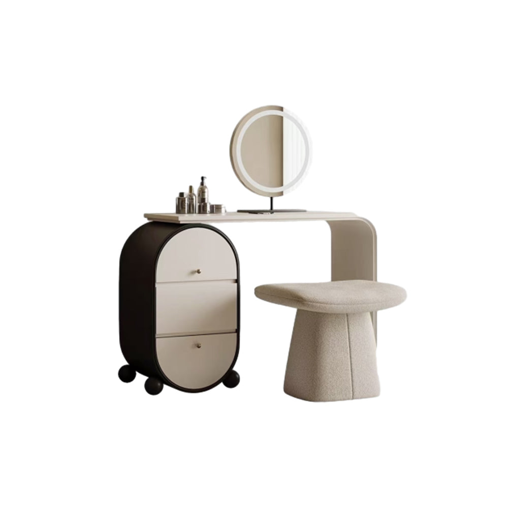LUXORA DR1082 Lacquered Solid Tabletop Dressing Wood 100-120cm Table