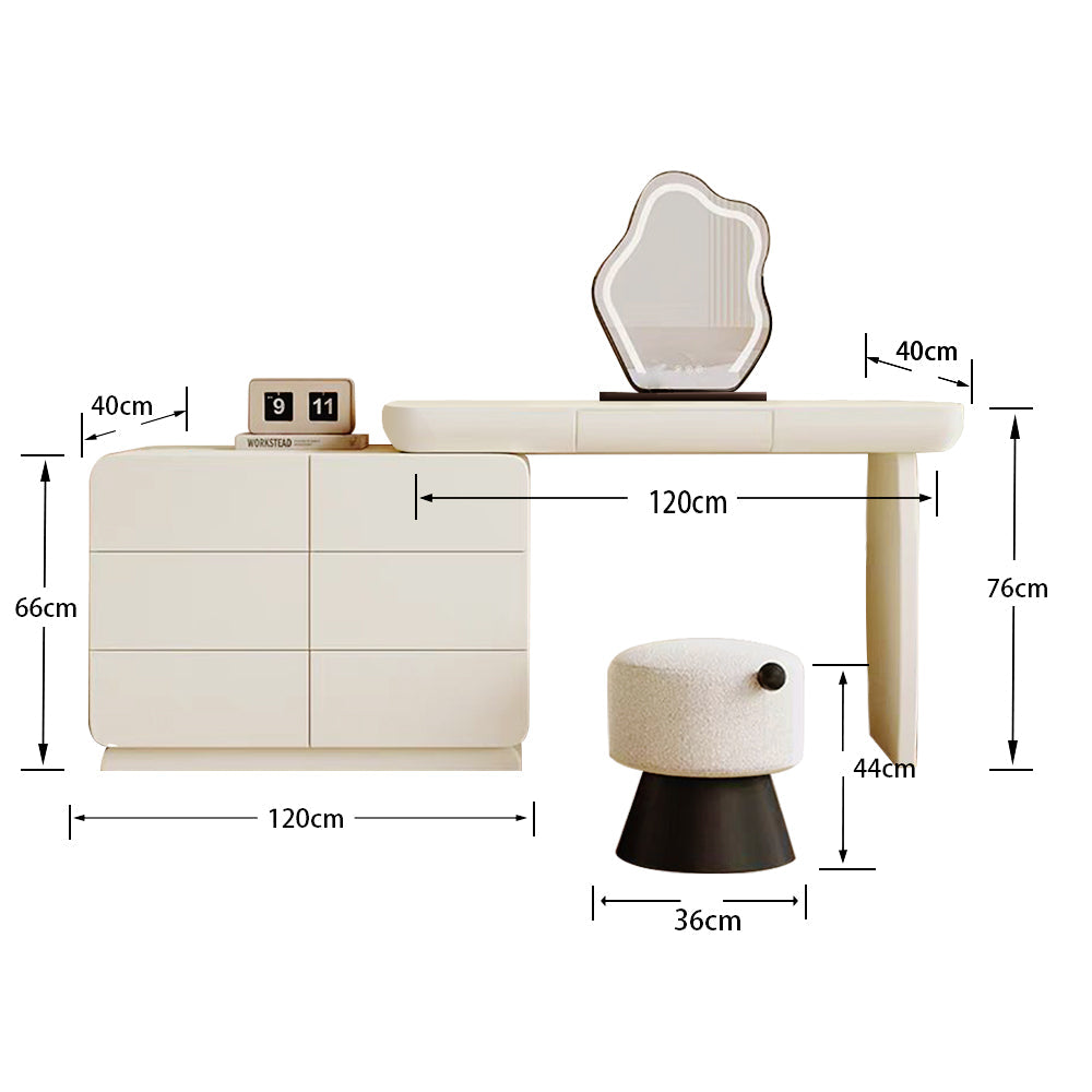 LUXORA DR1083 Minimalist Solid Wood Dressing 120cm Table