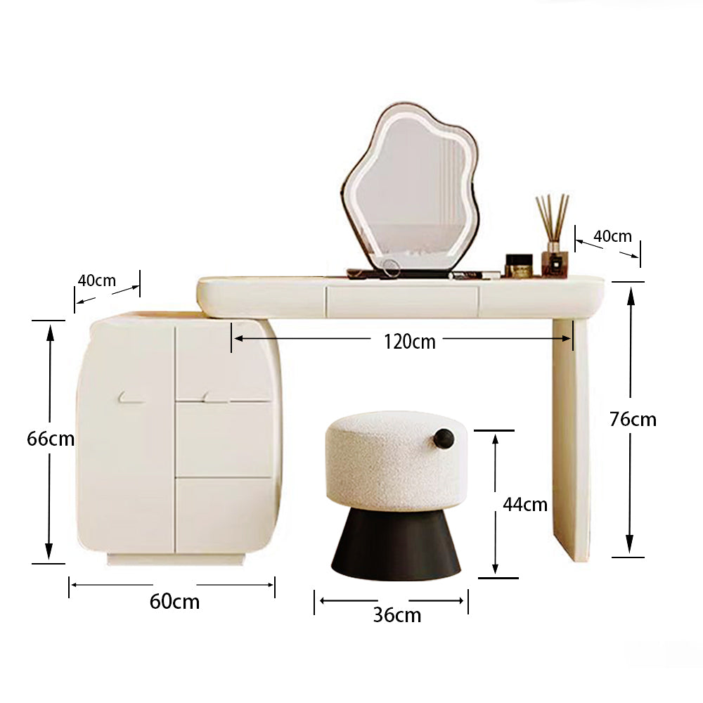 LUXORA DR1084 Solid 100/120cm Dressing Wood Minimalist Table