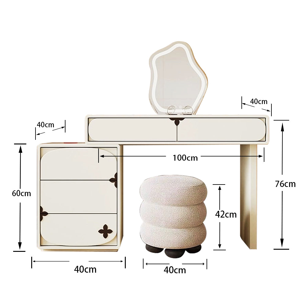 LUXORA DR1088 100/120cm Wood Minimalist Solid Dressing Table
