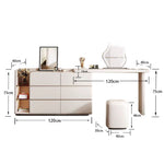LUXORA DR1089 Minimalist 120cm Solid Wood Dressing Table