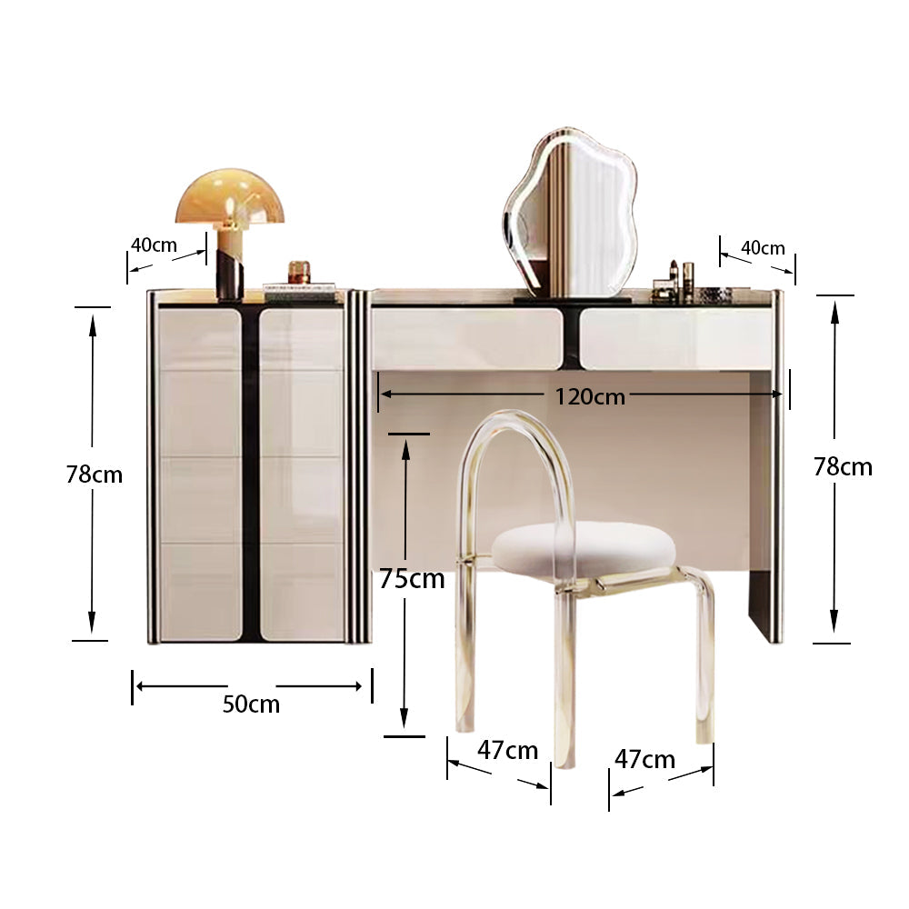 LUXORA DR1090 Minimalist Solid Wood Dressing 100/120cm Table