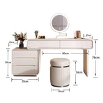 LUXORA DR1091 Solid Dressing Wood Minimalist 80/100/120cm Table