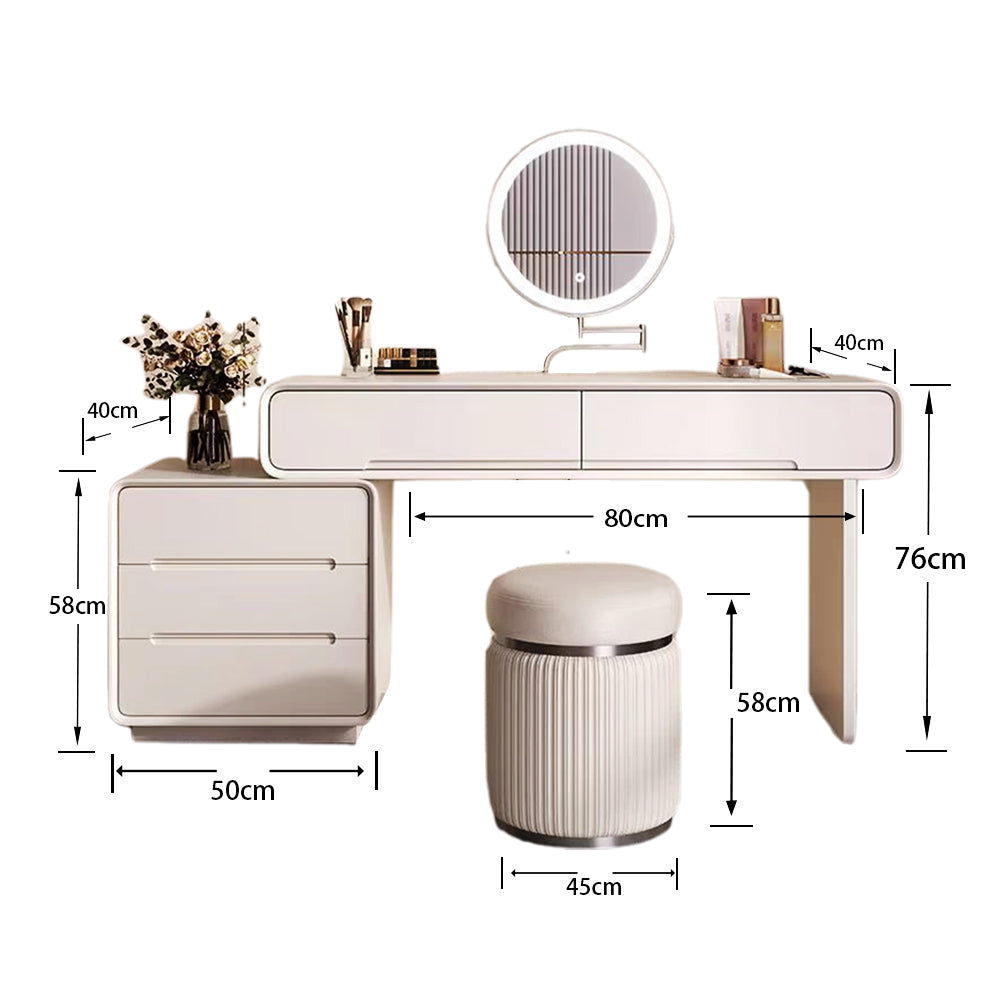 LUXORA DR1091 Solid Dressing Wood Minimalist 80/100/120cm Table