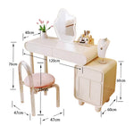 LUXORA DR1092 Solid 80/100/120cm Minimalist Dressing Wood Table