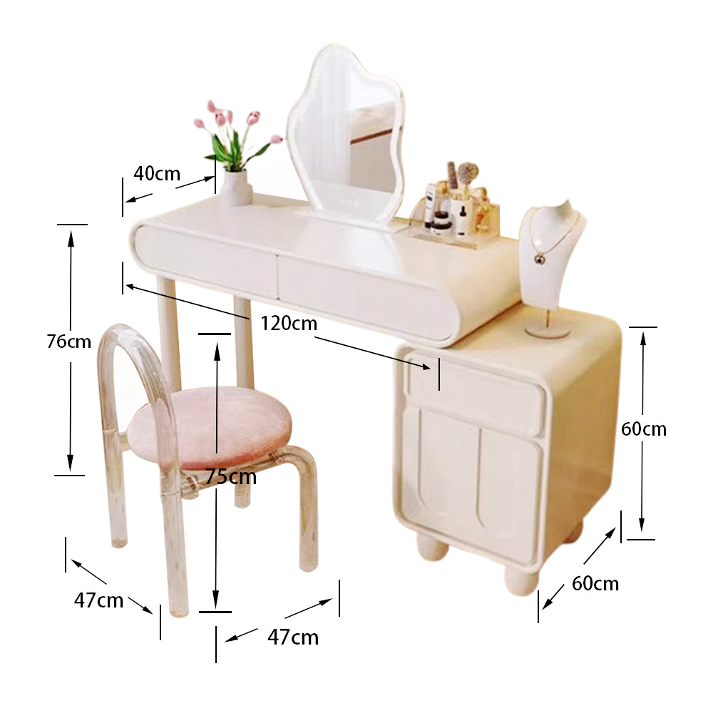 LUXORA DR1092 Solid 80/100/120cm Minimalist Dressing Wood Table