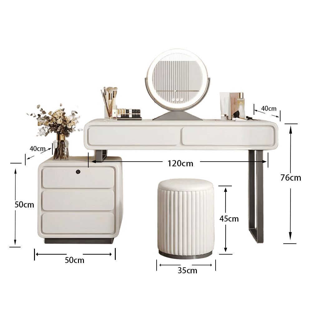 LUXORA DR1094 Dressing Minimalist 80/100/120cm Wood Solid Table