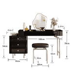 LUXORA DR1095 Wood Minimalist Solid 80/100/120cm Dressing Table
