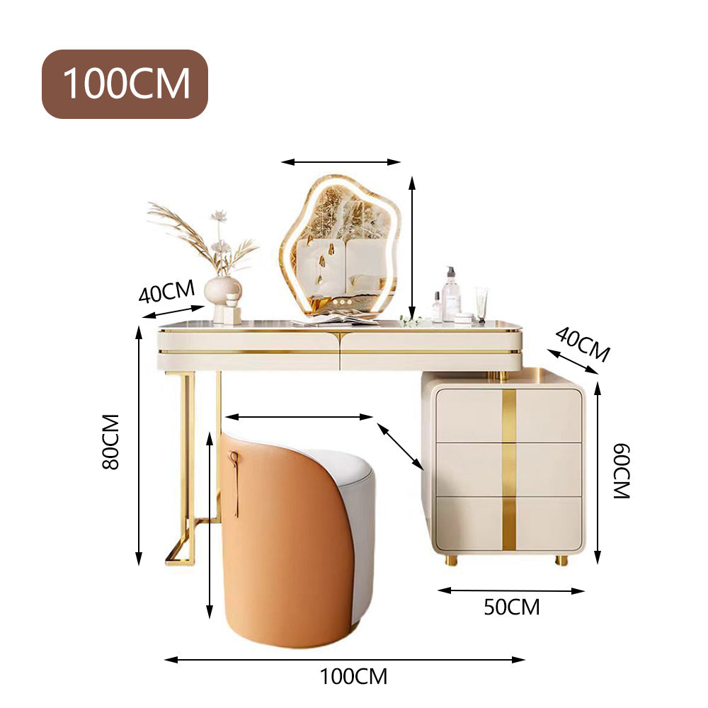 LUXORA DR1096 Dressing Solid Rock Wood 80-120cm Cabinet Countertop Table