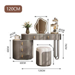 LUXORA DR1097 Wood Dressing Countertop Solid Rock 100-120cm Cabinet Table