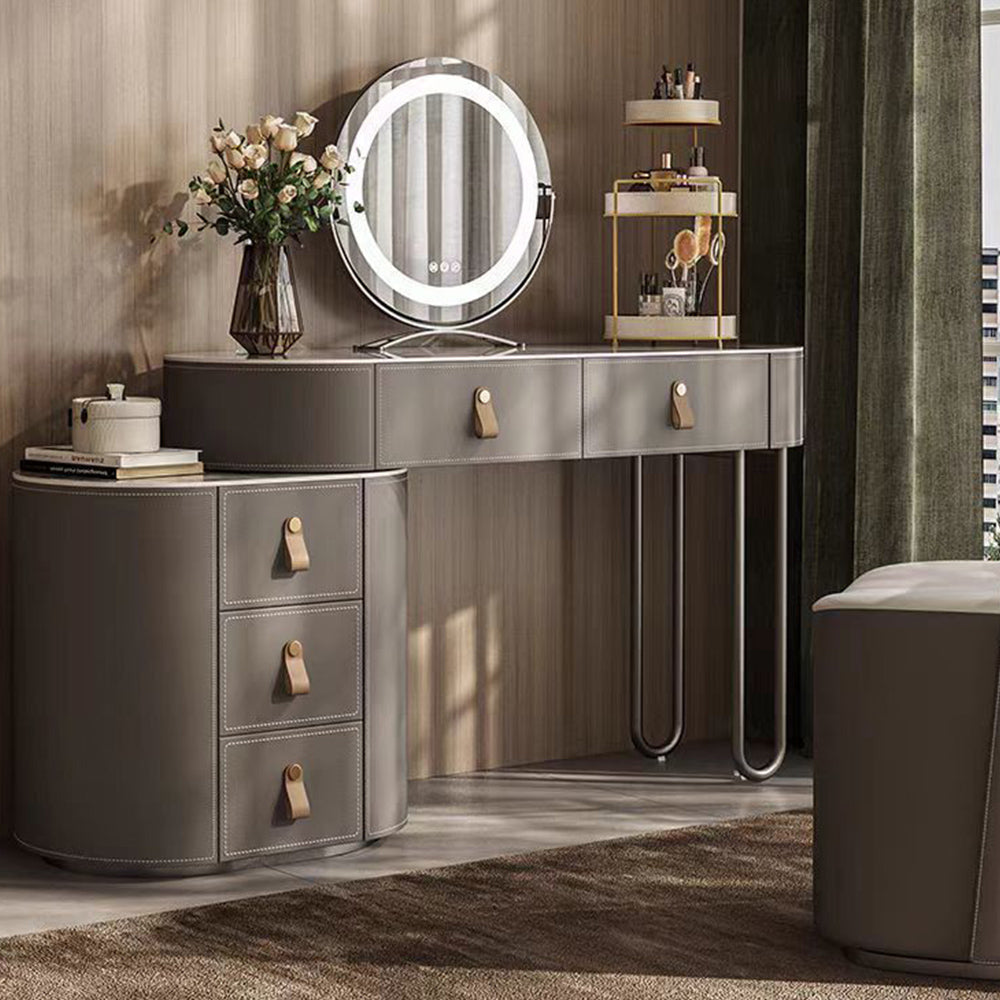 LUXORA DR1097 Wood Dressing Countertop Solid Rock 100-120cm Cabinet Table