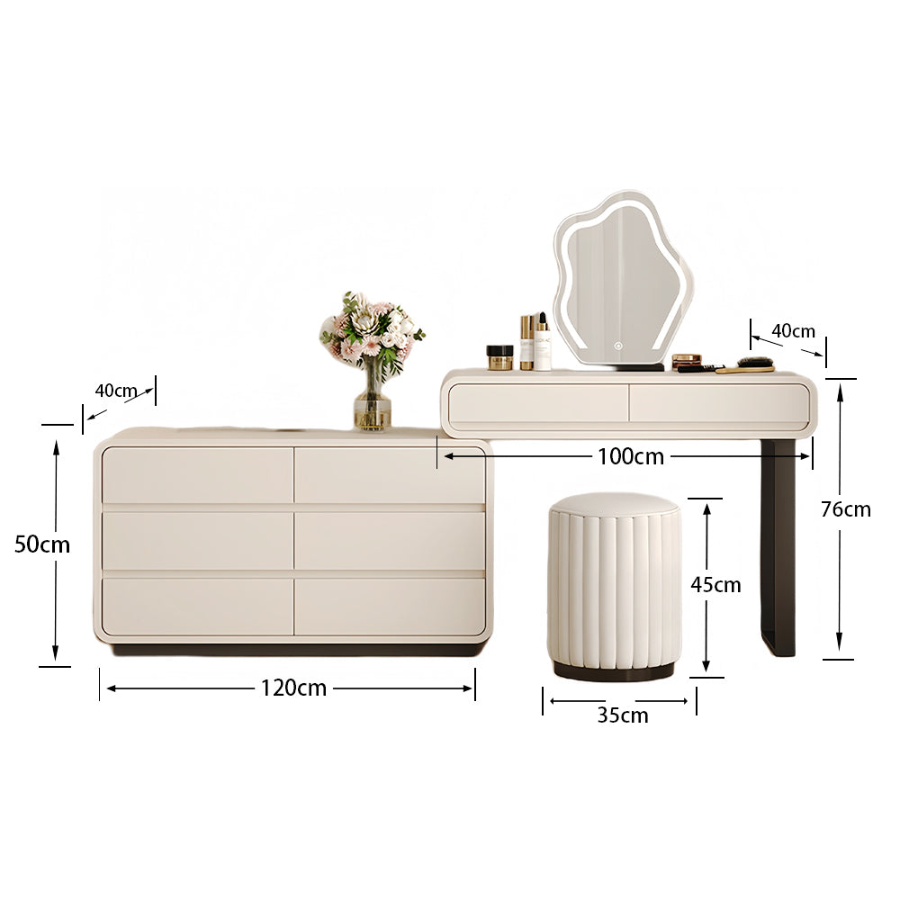 LUXORA DR1093 Dressing 100/120cm Wood Minimalist Solid Table