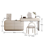 LUXORA DR1098 Dressing Wood Solid 100/120cm Minimalist Table