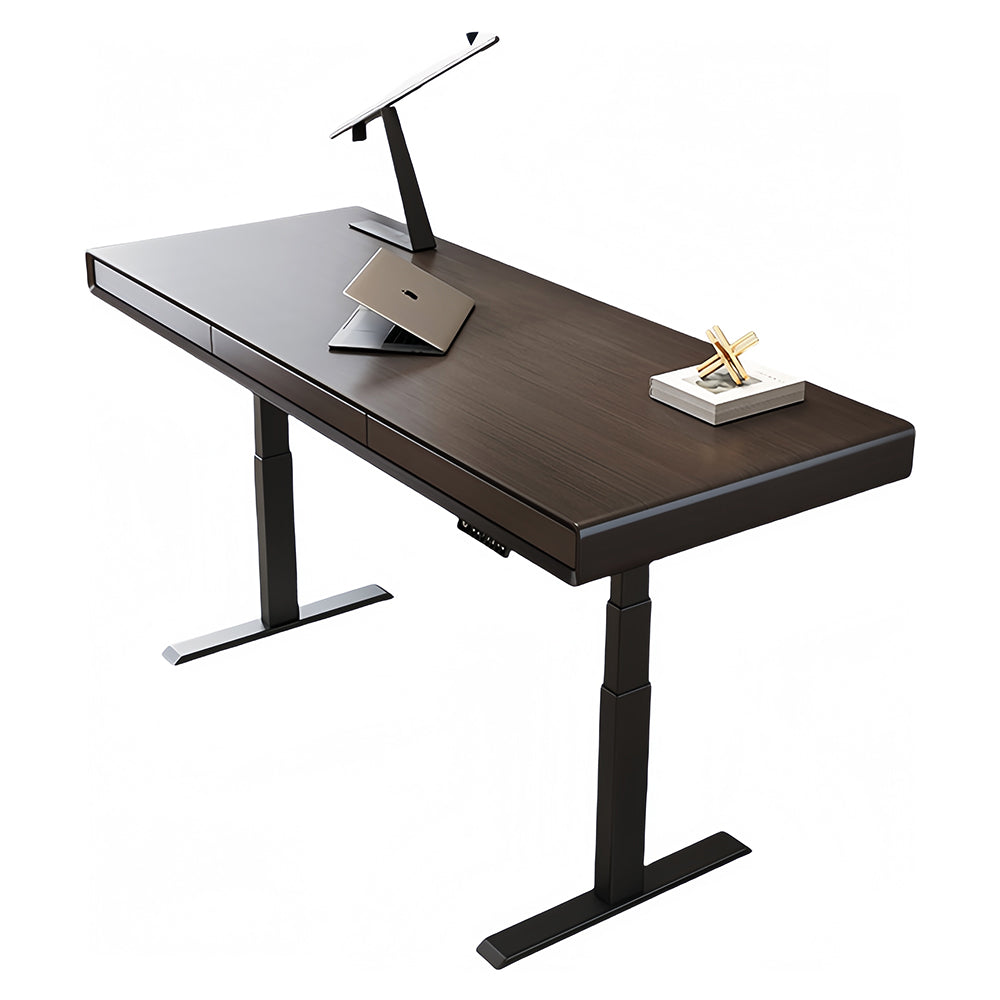 LUXORA DR1100 Manchurian Minimalist 140/160/180cm Height-Adjustable Electric Ash Veneer Style Desk