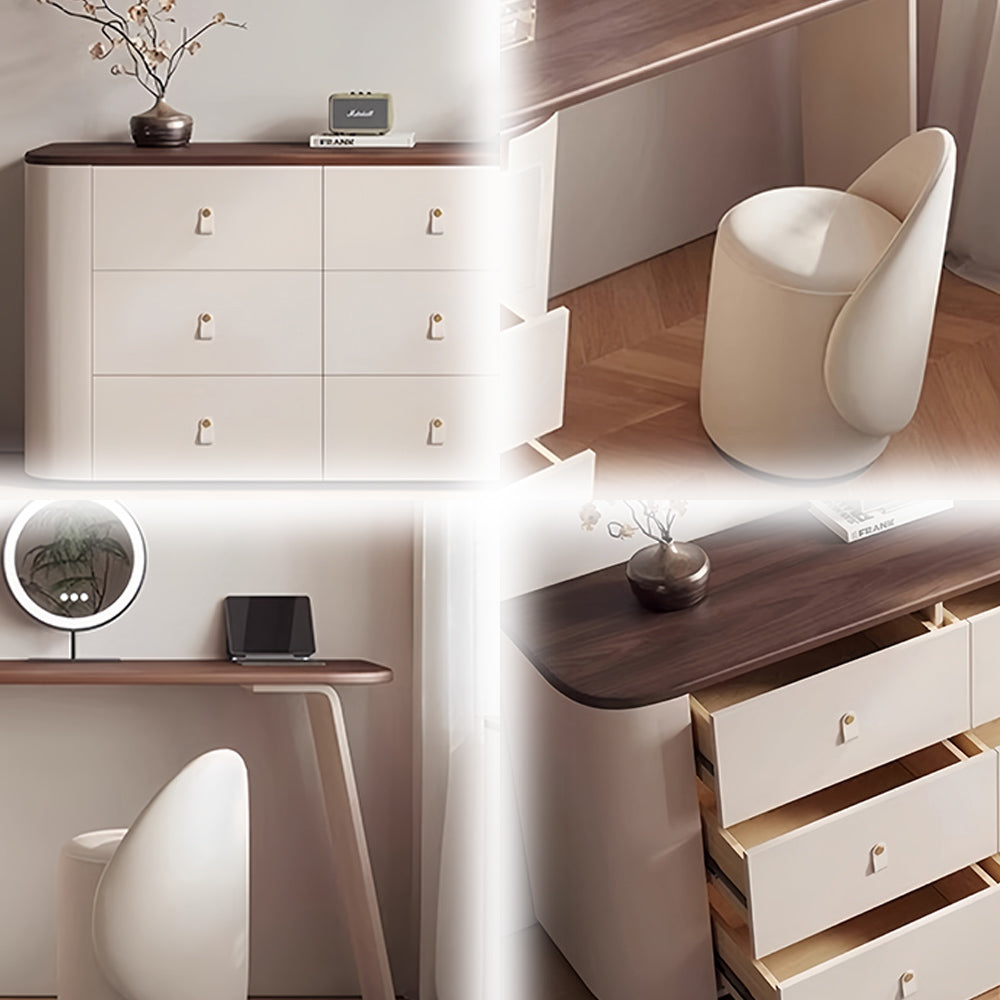 LUXORA DR1102 Dressing Leather 120cm Tabletop Expandable Solid Saddle Wood Table